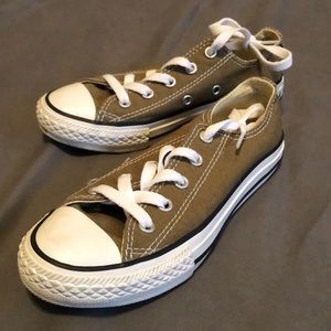 Girls Olive Green Converse
